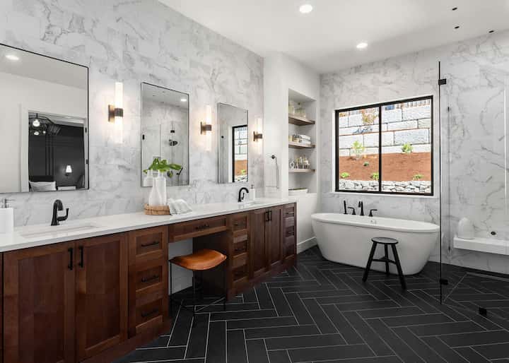 A full bathroom remodel adds value to a New Orleans, LA home.